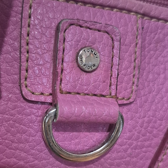 Tommy Hilfiger Mini Pink Leather Satchel With Detachable Shoulder Strap Vintage - Picture 14 of 16